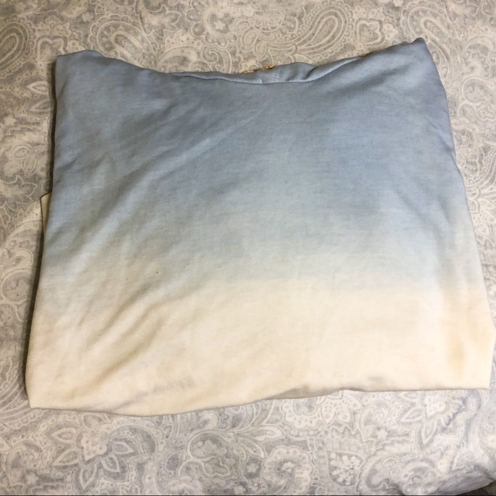 Blue and White Ombre Hoodie